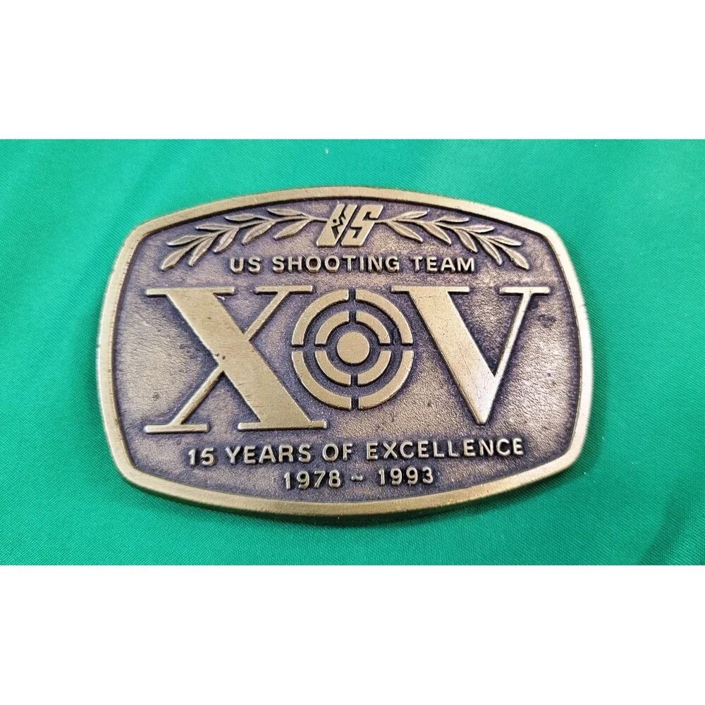 Vintage US Shooting Team Olympic Tournament Shooter 1978-93 Belt Buckle